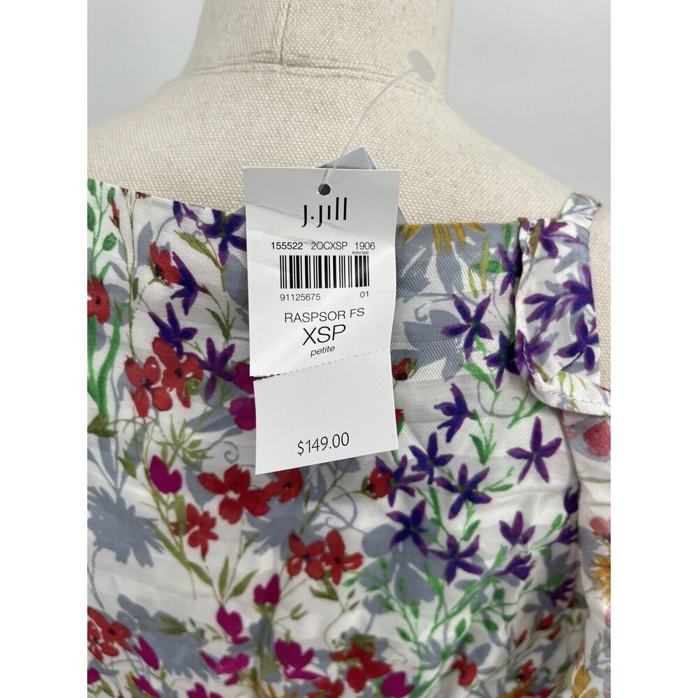 NWT J Jill Dress Summer Garden Floral Sleeveless Size XSP - Picture 10 of 12